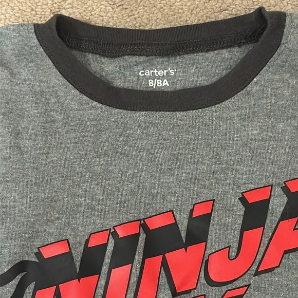 Ninja By Night Kids Pajamas - Gray and Black - Picture 2 of 4